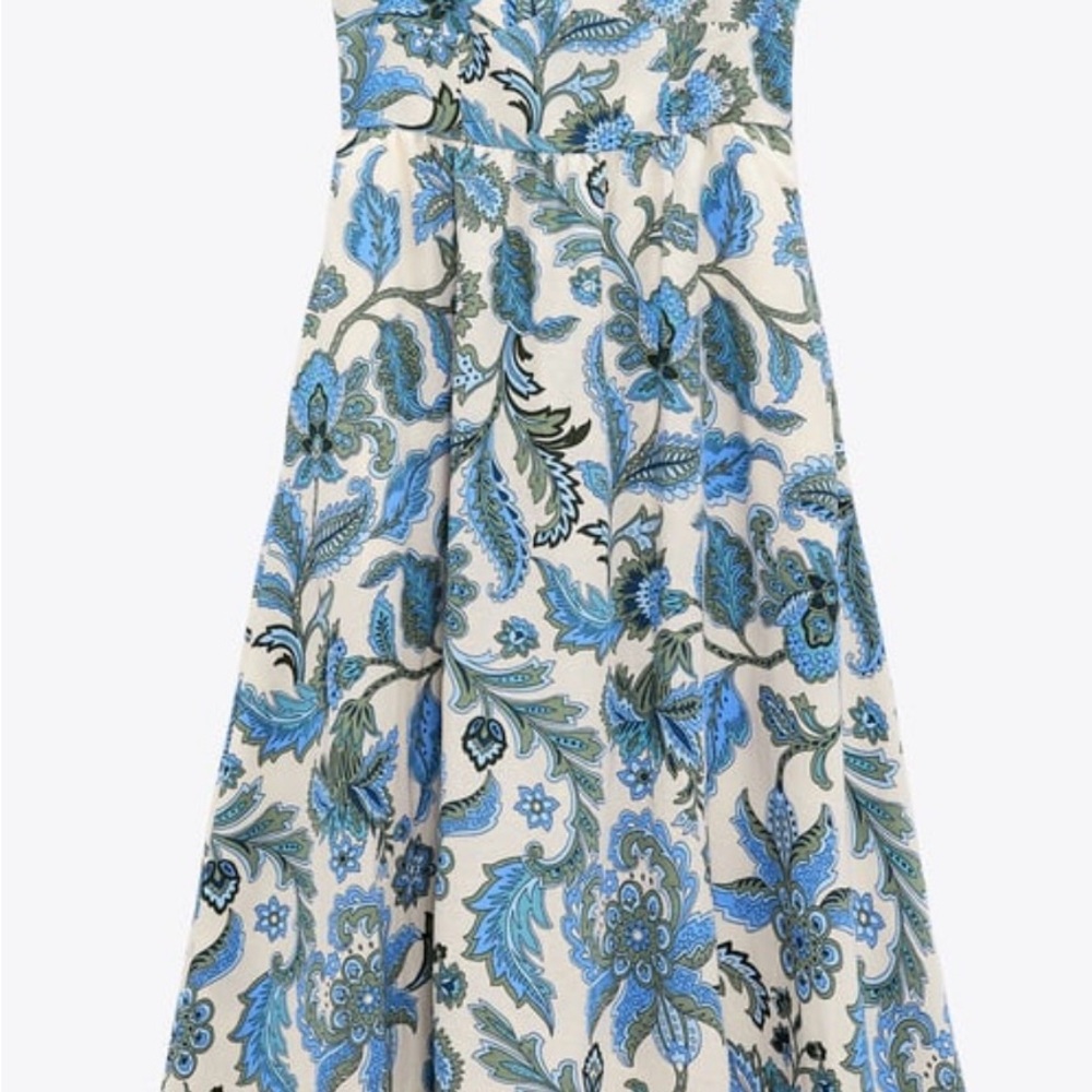 Zara maxi dress. Never worn. NWT. Blue and green - Picture 4 of 7